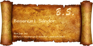 Besenyei Sándor névjegykártya