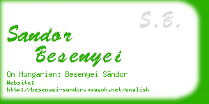 sandor besenyei business card